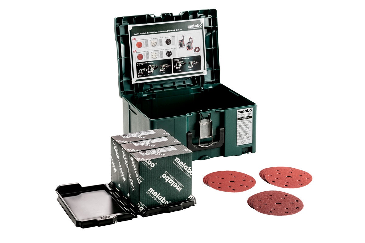 Metabo Metaloc Schleifmittel-Set "multi-hole"Ø 150 mmSerie "professional"für Holz + Metall von Metabo