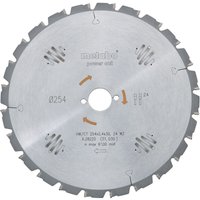 Kreissägeblatt Holz Power Cut 254x30 mm 24 wz 5°neg Kapp- Gehrungssägen - Metabo von Metabo