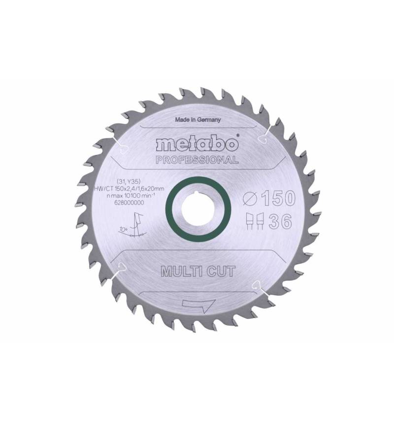Metabo Sägeblatt Multi Cut   Professional 150x24/16x20 Kreissägeblatt Werkzeug B-Ware von Metabo