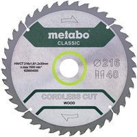 Sägeblatt 'cordless cut wood - classic', 216x1,8/1,2x30 Z40 wz 5° /b - Metabo Sägeblatt 'cordless cut wood - classic', 216x1,8/1,2x30 Z40 wz 5° /b - Metabo von Metabo