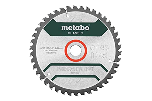 Metabo Sägeblatt "precision cut wood - classic", 165x1,8/1,2x20 Z42 WZ 5° - 628026000 von metabo