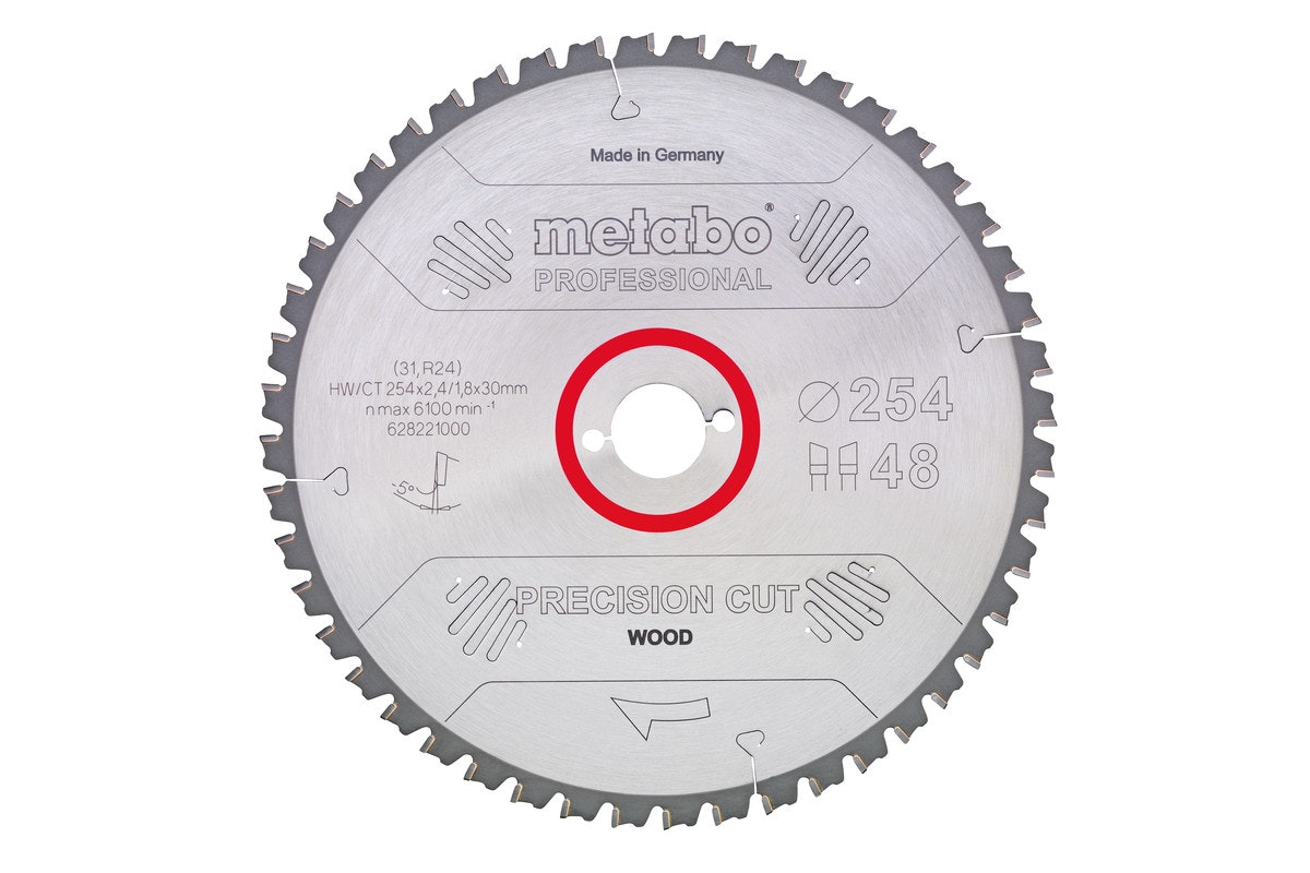 Metabo Sägeblatt "precision cut wood - professional"315x2,8/1,8x30Z48 WZ 15° von Metabo