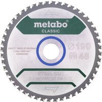 Sägeblatt steel cut/sandwich panel - classic, 190x2,0/1,6x30 Z48 fzfa/fzfa 4° (628682000) - Metabo von Metabo