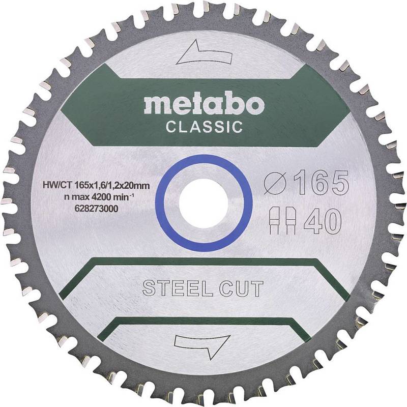 Metabo Steel Cut Classic 628273000 Kreissägeblatt Sägeblatt Zähneanzahl 40 1 St. B-Ware von Metabo