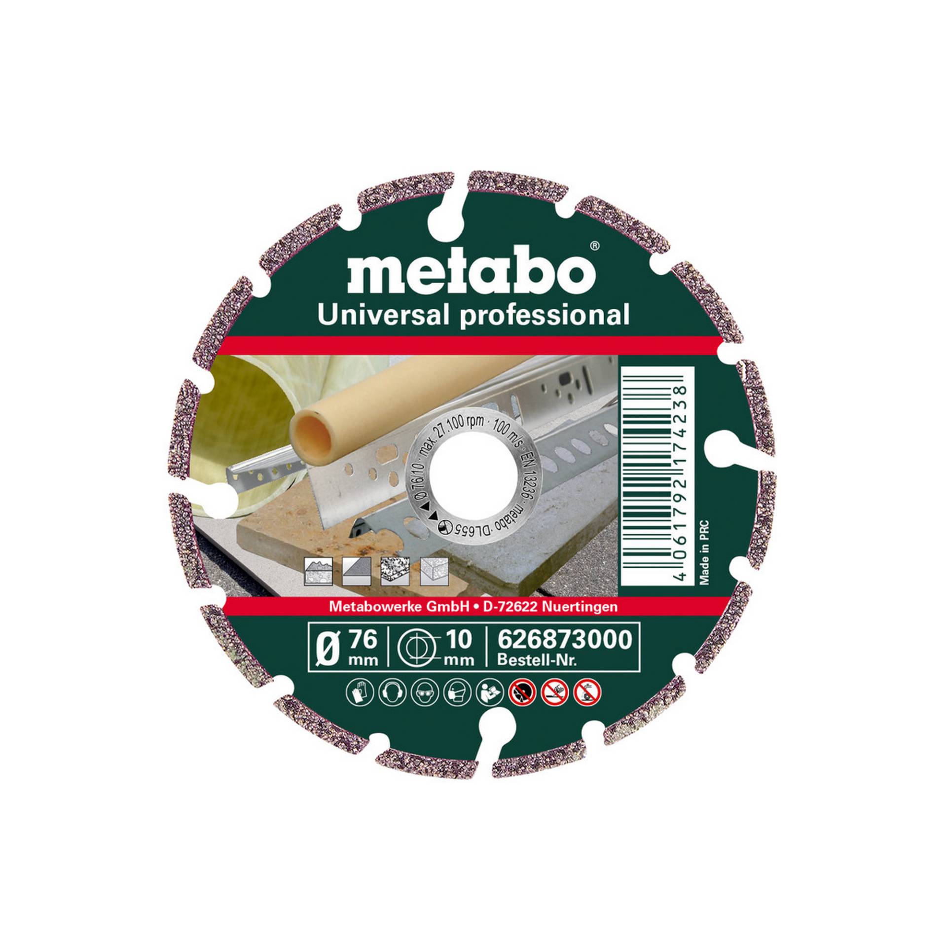 Metabo Universal-Diamanttrennscheibe 'Professional' 76 x 10 mm Metabo Universal-Diamanttrennscheibe 'Professional' 76 x 10 mm von Metabo
