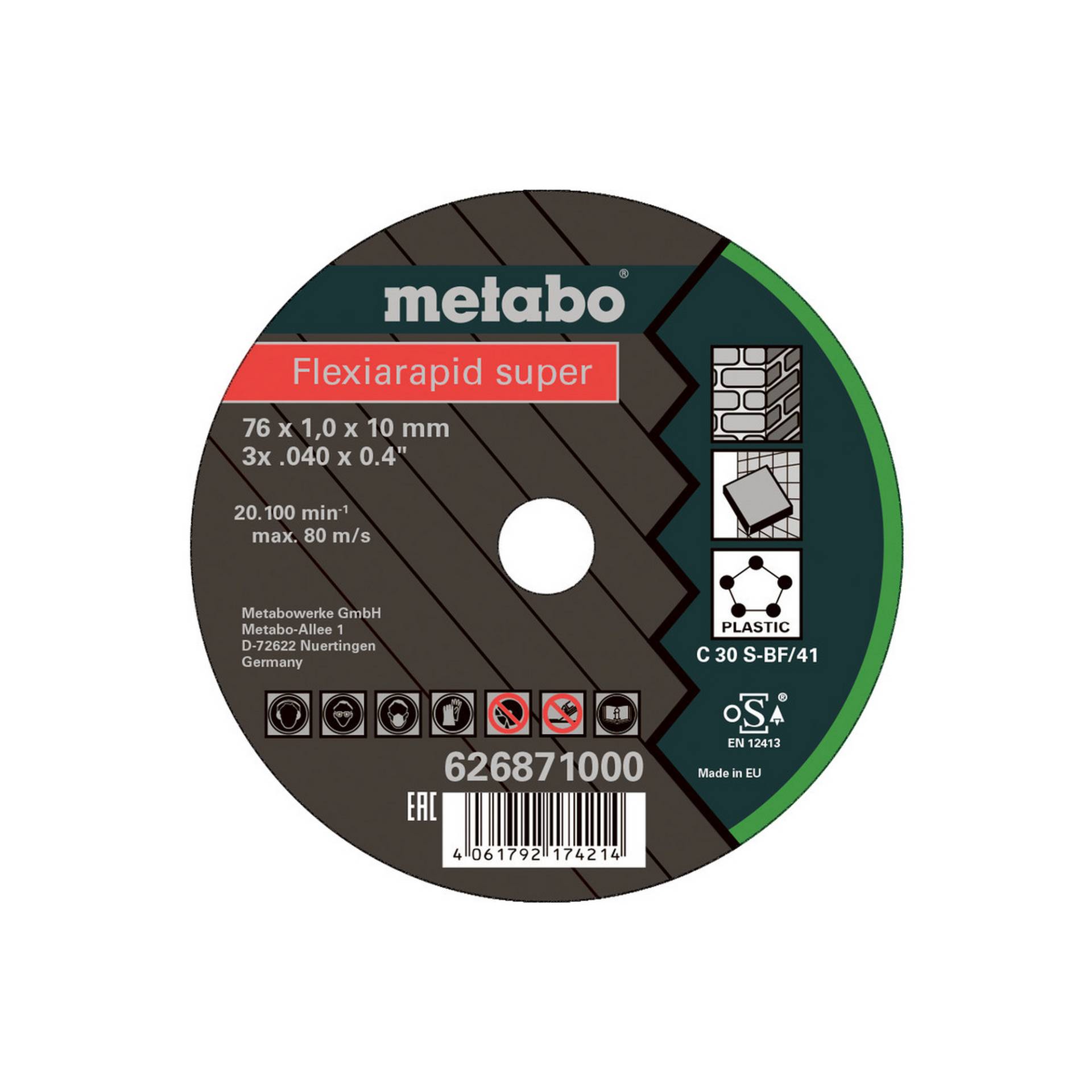 Metabo Universal-Trennscheibe 'Flexiarapid Super' 76 x 1 x 10 mm, 5 Stück Metabo Universal-Trennscheibe 'Flexiarapid Super' 76 x 1 x 10 mm, 5 Stück von Metabo
