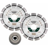 Set: 2xDiamanttrennscheibe 115x22,23mm, 'up'+ 1xQuickspannmutter m 14 (628581000 - Metabo von Metabo