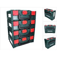 Metabo metaBOX 145 Set 4x System Werkzeug Koffer Stapelbar 396 x 296 x 145 mm - ohne Einlage von Metabo