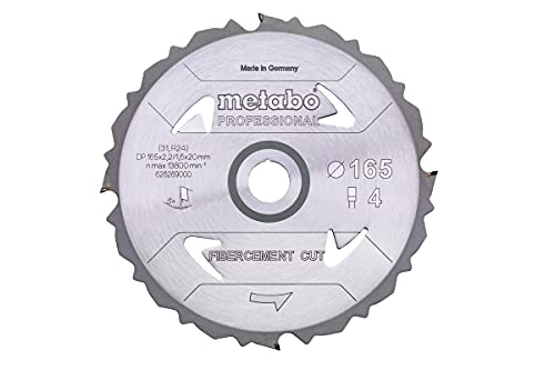 Metabo Sägeblatt "fibercement cut - professional", 165x2,2/1,6x20 Z4 DFZ 5° - 628289000 von metabo