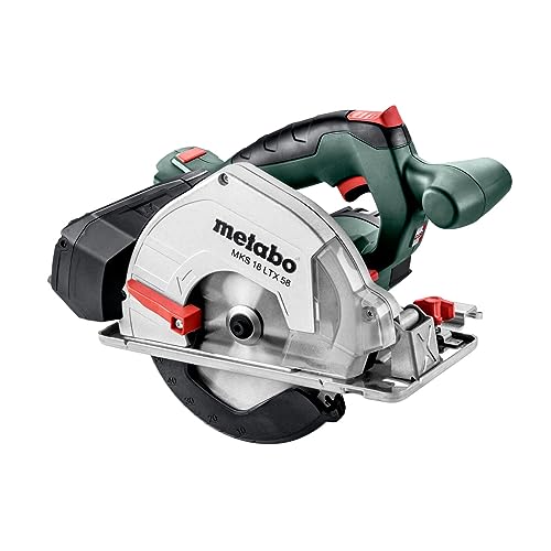 Metabo Akku-Metall-Handkreissäge MKS 18 LTX 58 (600771890) 18V ; Karton, Akkuspannung: 18 V, Schnitttiefe einstellbar: 0 - 58 mm, Max. Schnitttiefe bei 90°: 58 mm von metabo