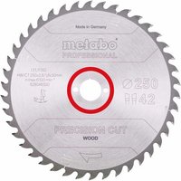 Sägeblatt precision cut wood - professional, 250x2,8/1,8x30, Z42 wz 15° - Metabo von Metabo