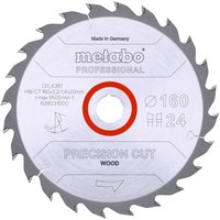 Kreissägeblatt Holz Precision Cut 160x20mm 24WZ 20° Tauch- Handkreissägen - Metabo von Metabo