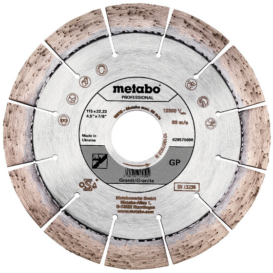 metabo® - Diamanttrennscheibe 115x22,23mm, "GP", Granit "professional" (628575000) von Metabo