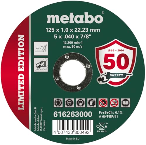 metabo 616263000 Schleifscheibe, grau, 100er Pack von metabo