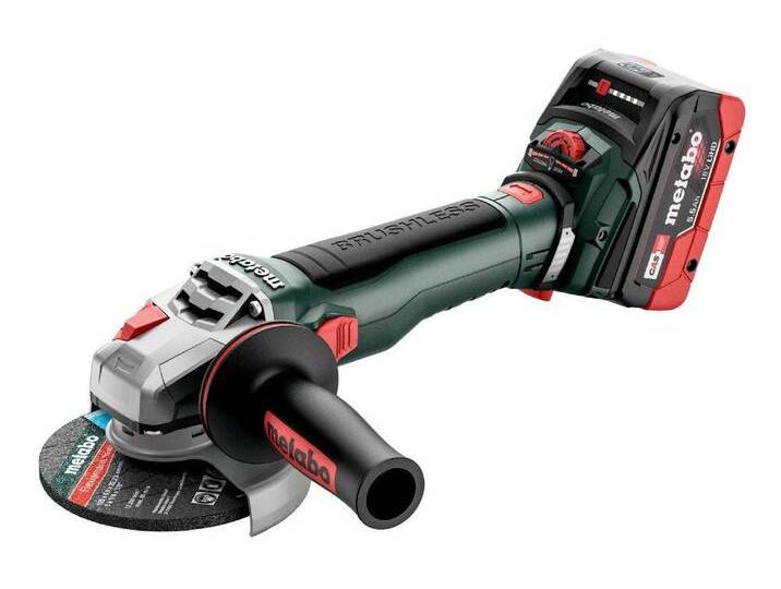 metabo Akku-Winkelschleifer WVB 18 LT BL 11-125 Quick, max. 10000 U/min, 2 x 5,5 Ah LiHD in MetaBox von Metabo