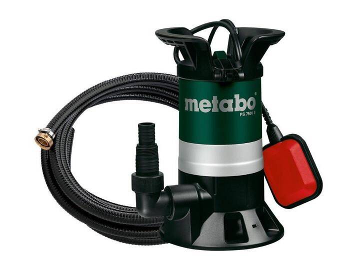metabo Tauchpumpe PS 7500 S Set, Schmutzwasser mit Ablauf-Garnitur mit Armaturen von Metabo