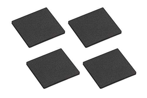 Metafranc Anti-Rutsch-Pads 40 x 40 mm - selbstklebend - schwarz - 4 Stück - Stoßdämpfend - Rutschhemmend für Möbel & Gegenstände / EVA-Pads im Set / Gummi-Pads / Anti-Rutsch-Puffer / 646056 von Metafranc