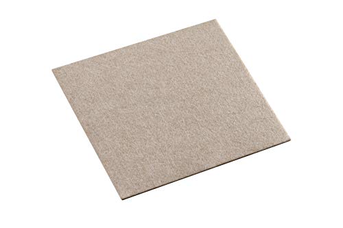 Metafranc Filz-Gleiter "TopSoft" 95 x 80 mm - selbstklebend - beige - 1 Stück - Effektiver Schutz Ihrer Möbel & Stühle / Möbelgleiter für empfindliche Böden / Stuhlgleiter / Filz-Zuschnitt / 644886 von Metafranc