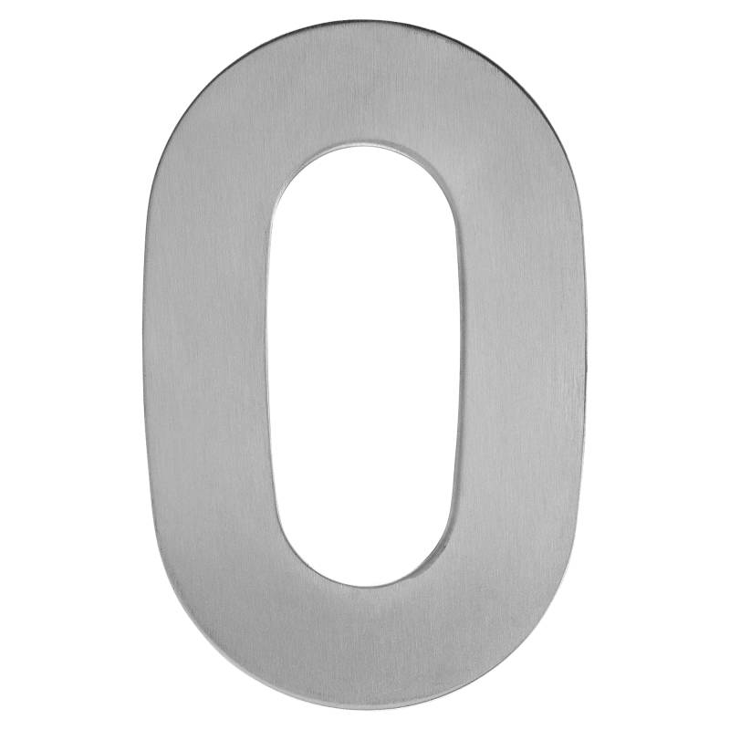 Metafranc Hausnummer '0' 12 cm, silbern von Metafranc