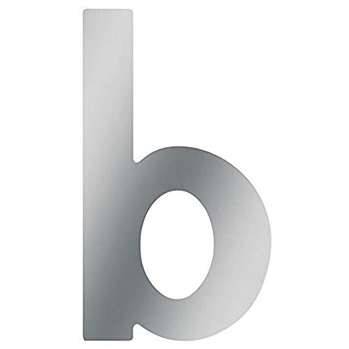 Metafranc Hausnummer b - Edelstahl - 100 mm - 3D Design - Gute Lesbarkeit - Individuelle Kombinationsmöglichkeiten / Beschriftung / Kennzeichnung / Buchstabe / Haustür / Hauswand / Gartentor / 424117 von Metafranc