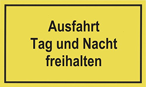 Metafranc Hinweisschild "Ausfahrt Tag & Nacht freihalten" - 400 x 250 mm / Beschilderung / Verbotsschild / Halteverbot / Parkverbot / Grundstückskennzeichnung / Gewerbekennzeichnung / 500460 von Metafranc