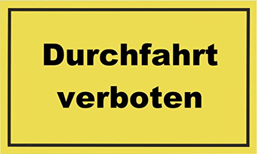 Metafranc Hinweisschild "Durchfahrt verboten" - 300 x 200 mm /Beschilderung /Infoschild /Verbotsschild /Durchfahrtsverbot /Privatgrundstück /Grundstückskennzeichnung /Gewerbekennzeichnung / 500370 von Metafranc
