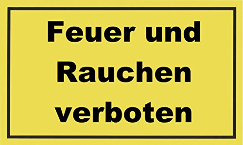 Metafranc Hinweisschild "Feuer und Rauchen verboten" - 300 x 200 mm / Beschilderung / Infoschild / Verbotsschild / Warnschild / Warnmarkierung / Sicherheitsmarkierung / Gefahrenhinweis / 500260 von Metafranc