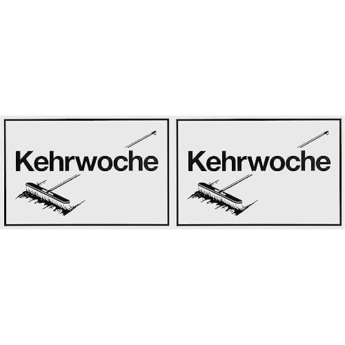 Metafranc Hinweisschild "Kehrwoche" - 300 x 200 mm/Beschilderung/Infoschild/Infoschild/Kehrwoche/Putzplan/Treppenhausreinigung/Grundstückskennzeichnung / 500330 (Packung mit 2) von Metafranc