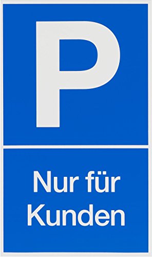 Metafranc Hinweisschild "P-Nur für Kunden" - 250 x 150 mm / Beschilderung / Infoschild / Verbotsschild / Halteverbot / Parkverbot / Grundstückskennzeichnung / Gewerbekennzeichnung / 500190 von Metafranc