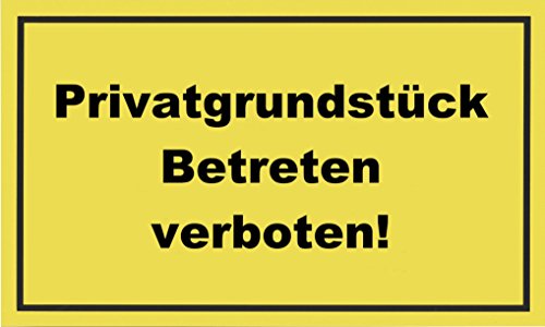 Metafranc Hinweisschild "Privatgrundstück Betreten verboten!" - 300 x 200 mm /Beschilderung /Verbotsschild /Zutrittsverbot /Privatgrundstück /Grundstückkennzeichnung /Gewerbekennzeichnung / 500290 von Metafranc