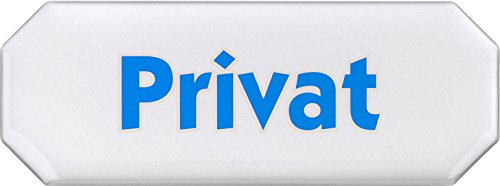 Metafranc Klebeschild "Privat" - 107 x 40 mm - 3D-Effekt / Beschilderung / Infoschild / Türschild / Gewerbekennzeichnung / Grundstückskennzeichnung / Orientierung / 506450 von Metafranc