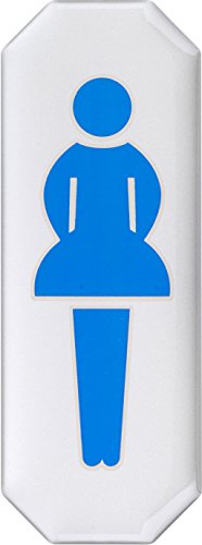 Metafranc Klebeschild Symbol: Damentoilette - 107 x 40 mm - 3D-Effekt / Beschilderung / Infoschild / Türschild / Gewerbekennzeichnung / Grundstückskennzeichnung / Orientierung / 506350 von Metafranc