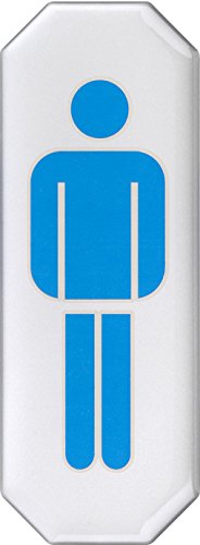 Metafranc Klebeschild Symbol: Herrentoilette - 107 x 40 mm - 3D-Effekt / Beschilderung / Infoschild / Türschild / Gewerbekennzeichnung / Grundstückskennzeichnung / Orientierung / 506360 von Metafranc