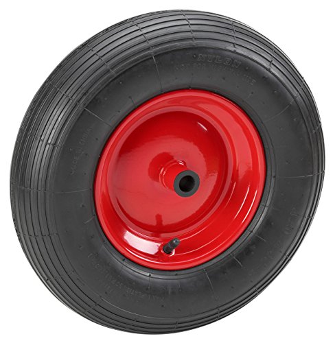 Metafranc Luftrad Ø 400 mm - Stahl-Felge - Typ 4.80 / 4.00 - 8 - 250 kg Tragkraft - Gleitlager / Komplettrad mit Felge / Schubkarrenrad / Schubkarrenreifen / Ersatzrad / 810150 von Metafranc
