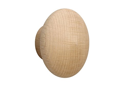 Metafranc Möbelknopf Ø 45 mm - Buche - unbehandelt - Hochwertige Verarbeitung - Formschön & dekorativ - Inkl. Montagematerial / Zierbeschlag / Möbelbeschlag / Möbelknauf / 130031 Metafranc Möbelknopf Ø 45 mm - Buche - unbehandelt - Hochwertige Verarbeitung - Formschön & dekorativ - Inkl. Montagematerial / Zierbeschlag / Möbelbeschlag / Möbelknauf / 130031 von Metafranc