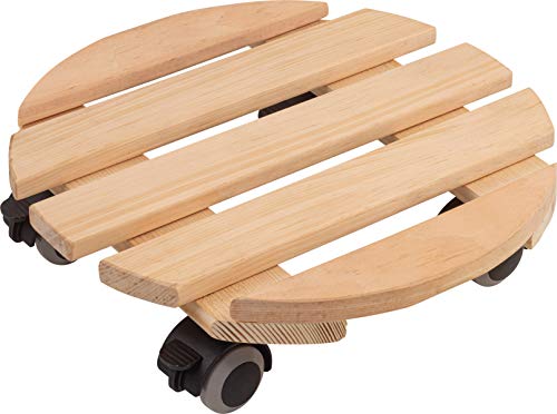 Metafranc Pflanzenroller Ø 300 mm - 60 kg Tragkraft - Kiefer-Platte - Natur - TPE-Rollen mit 4 Feststellern / Indoorroller / Blumenroller / Transporthilfe für Pflanzen / 825220 Metafranc Pflanzenroller Ø 300 mm - 60 kg Tragkraft - Kiefer-Platte - Natur - TPE-Rollen mit 4 Feststellern / Indoorroller / Blumenroller / Transporthilfe für Pflanzen / 825220 von Metafranc