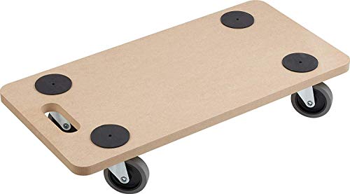 Meister Transportroller 590 x 290 mm - 200 kg Tragkraft - MDF-Platte - TPE-Räder / Möbelroller / Transporthilfe für Umzug / Rollwagen für Möbel-Transport / Kistenroller / 821300 von Metafranc