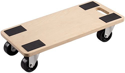 Metafranc Transportroller 590 x 290 mm - 500 kg Tragkraft - Sperrholz - PP-Räder / Möbelroller / Transporthilfe für Umzug / Rollwagen für Möbel-Transport / Kistenroller aus Holz / 822120 Holzfarbe von Metafranc