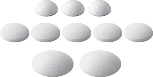 Metafranc Türpuffer-Set 10-teilig - Ø 30 mm + 40 mm + 60 mm - selbstklebend - weiß - Zuverlässiger Wandschutz - Zum schonenden Öffnen von Türen & Fenstern / Wandpuffer / Anschlagdämpfer / 431836 von Metafranc