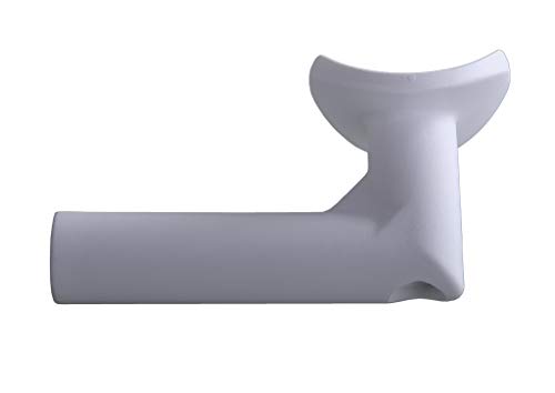Metakreon Handlaufhalter für runde Holzhandläufe - 4 Stück - Weiß Buche - Handlaufträger - Halterung für Handlauf (Weiß) von Metakreon