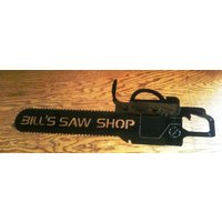 Kettensäge Metallbild Personalisiertes Kettensägen-Metallschild Kettensäge Metallbild Personalisiertes Kettensägen-Metallschild von MetalArtEtc