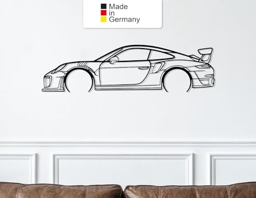 911 GT2 RS model 991 Detailed, Metall Wandbild, Wanddeko, Auto Silhouette (Größe: 100 cm (39")) von MetalGiftsWorld