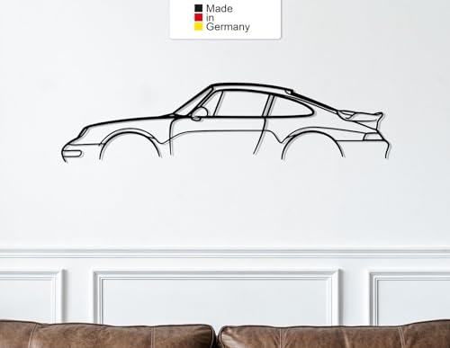 911 Turbo Model 993, Metall Wandbild, Wanddeko, Auto Silhouette, Metal Wall Art (Größe: 69 cm (27")) von MetalGiftsWorld