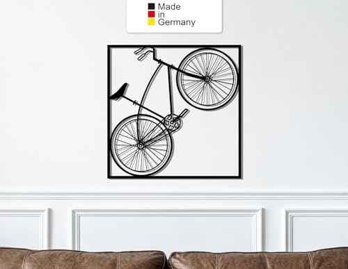 Fahrrad, Metall Wanddeko, Wanddeko Aus Metall, Wandbild aus Metall (Größe: 40 x 40 cm) von MetalGiftsWorld