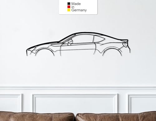 GT86 Classic, Metall Wandbild, Wanddeko, Auto Silhouette, Metal Car Wall Art (Größe: 49 cm (19")) von MetalGiftsWorld