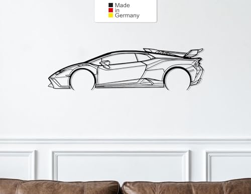 Huracan STO Detailed, Metall Wandbild, Wanddeko, Auto Silhouette (Größe: 25 cm (10")) von MetalGiftsWorld