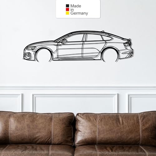 for AUDI RS5 SPORT, Metall Wandbild, Wanddeko, Auto Silhouette, Metal Car Wall Art (Größe: 137 cm (54")) von MetalGiftsWorld