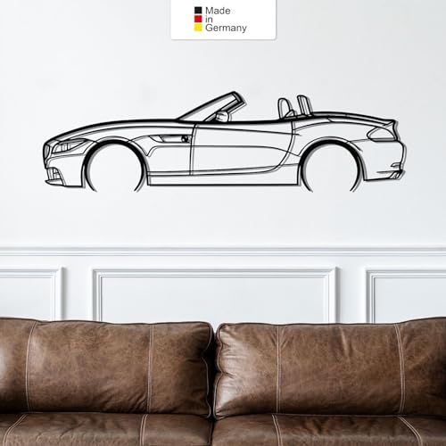 for BMW Z4 E89, Metall Wandbild, Wanddeko, Auto Silhouette, Metal Car Wall Art (Größe: 49 cm (19")) von MetalGiftsWorld
