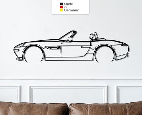 for BMW Z8, Metall Wandbild, Wanddeko, Auto Silhouette, Metal Car Wall Art (Größe: 100 cm (39")) von MetalGiftsWorld