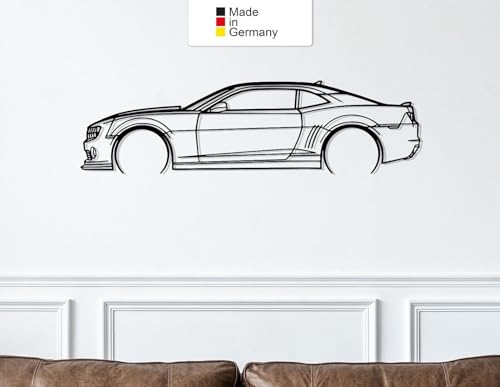 for Camaro Detailed, Metall Wandbild, Wanddeko, Auto Silhouette, Metal Car Wall Art (Größe: 25 cm (10")) von MetalGiftsWorld